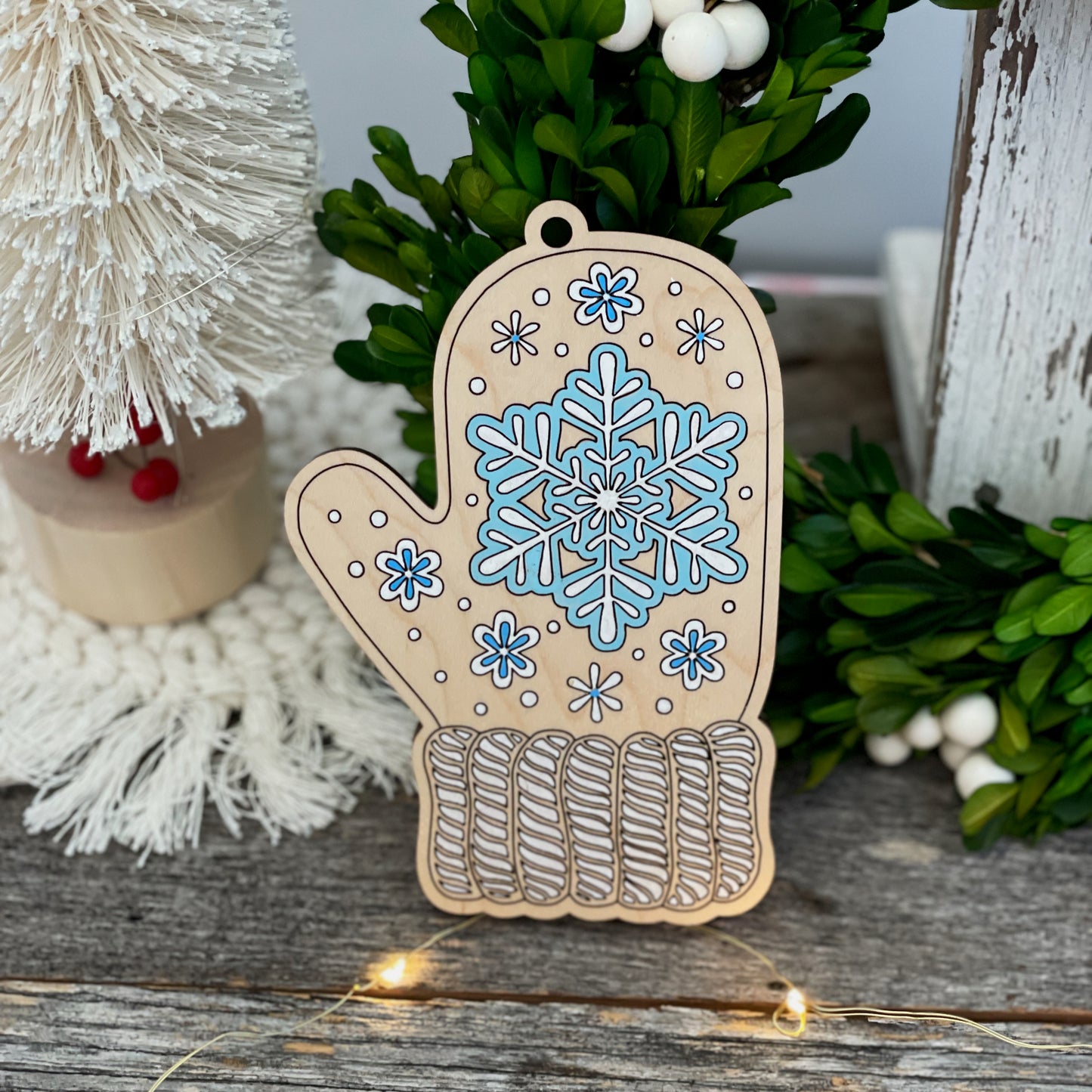 Customizable Winter Mittens Gift Card/Money Holder and Christmas Ornament