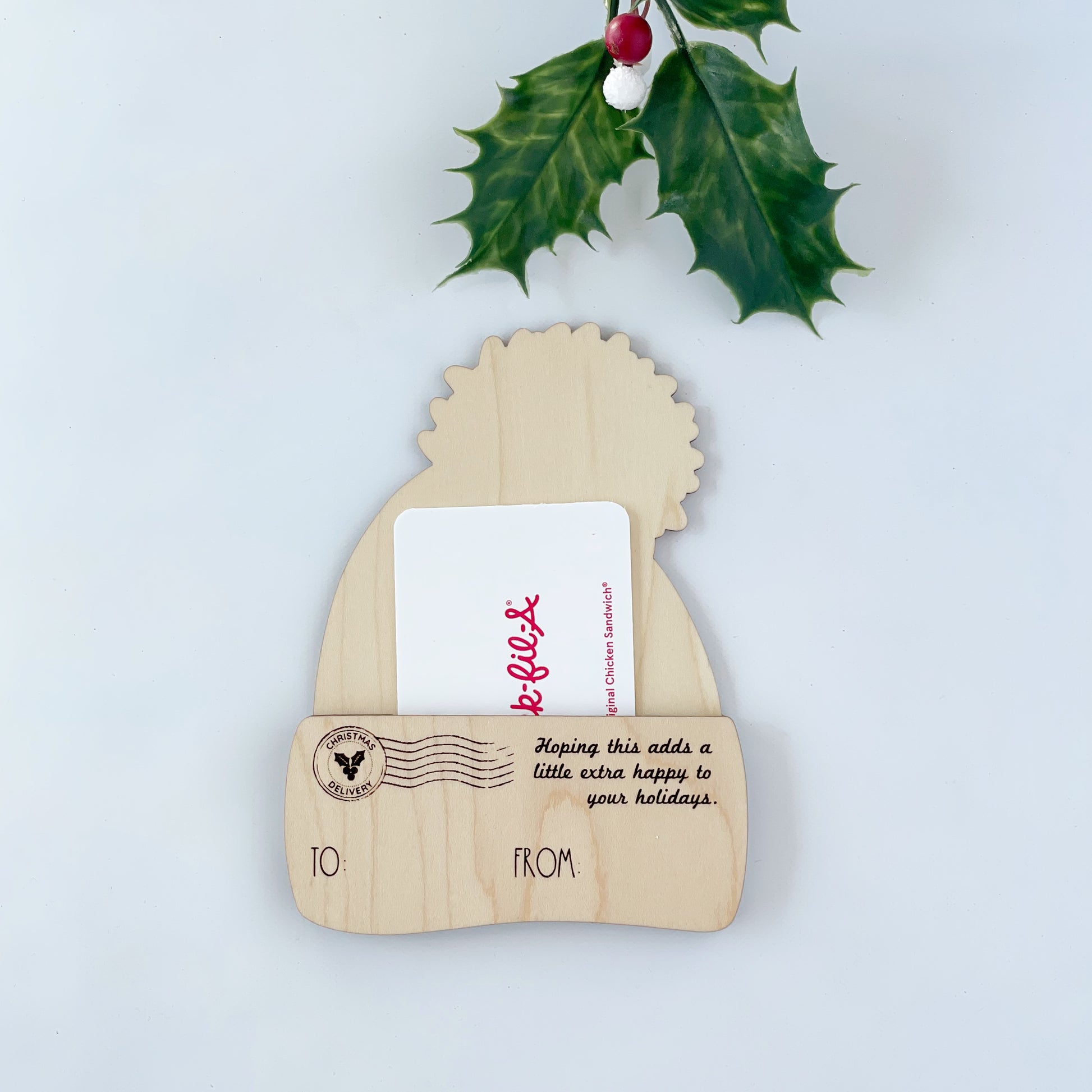 Customizable Winter Hat Gift Card/Money Holder and Christmas Ornament