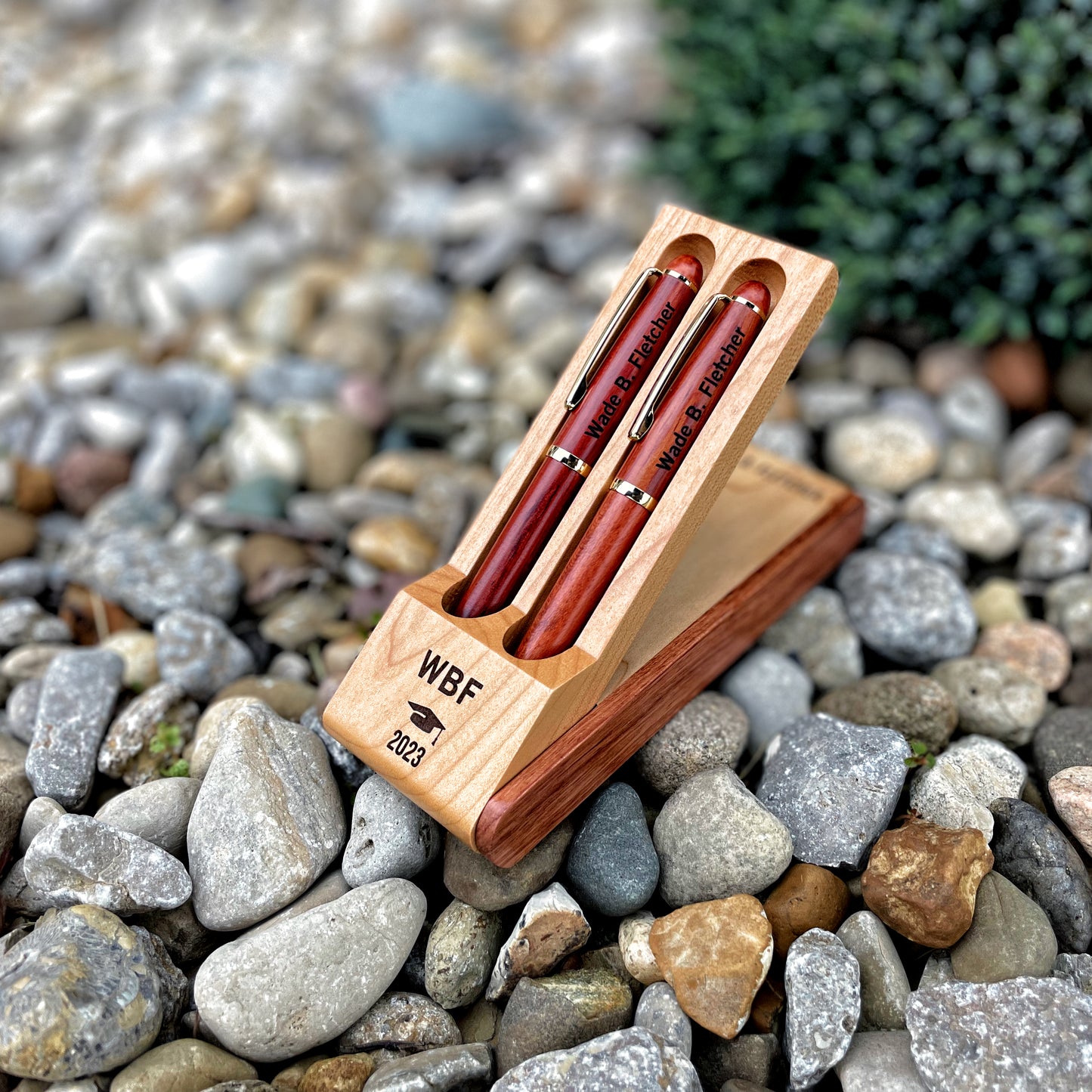 Custom engraved rosewood pen for Graduates, Guys, Grooms, Father's Day