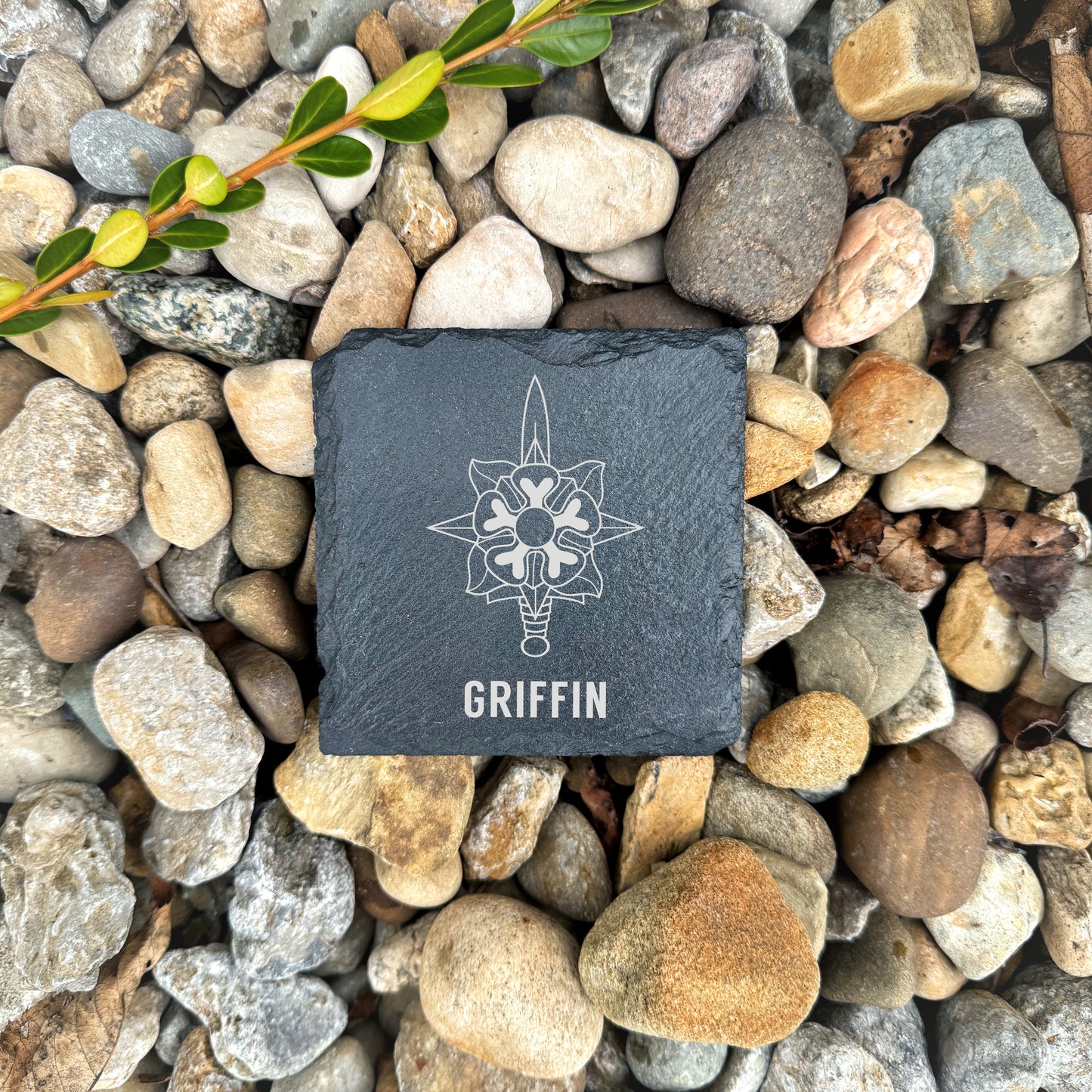 US Army Military Intelligence Corps slate coasters, custom Military Intelligence Corps coasters