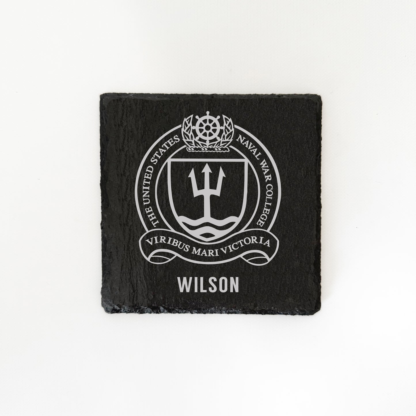 Naval War College coasters, custom Naval War College slate coasters