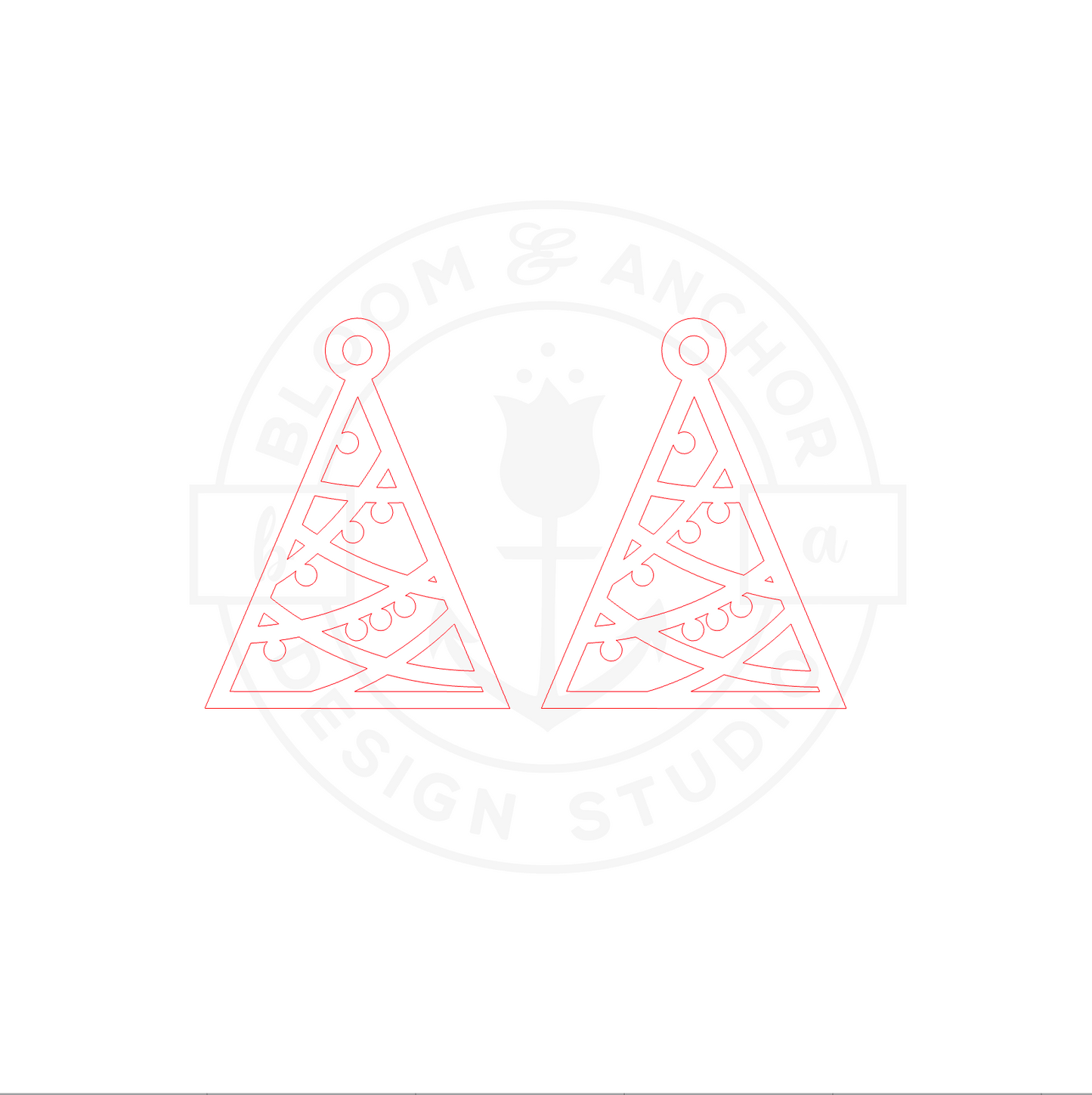 Laser cut file minimalist Christmas tree earrings, Instant download, Glowforge ready