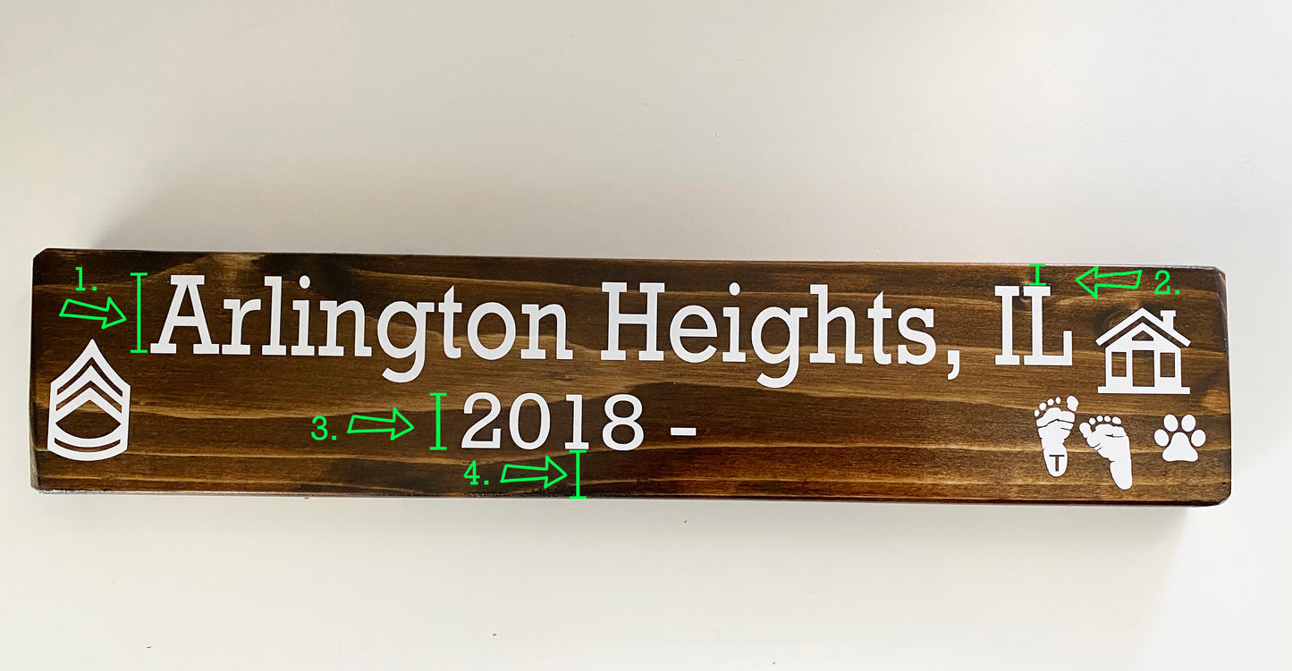 Additional board for your Military Duty Station Sign