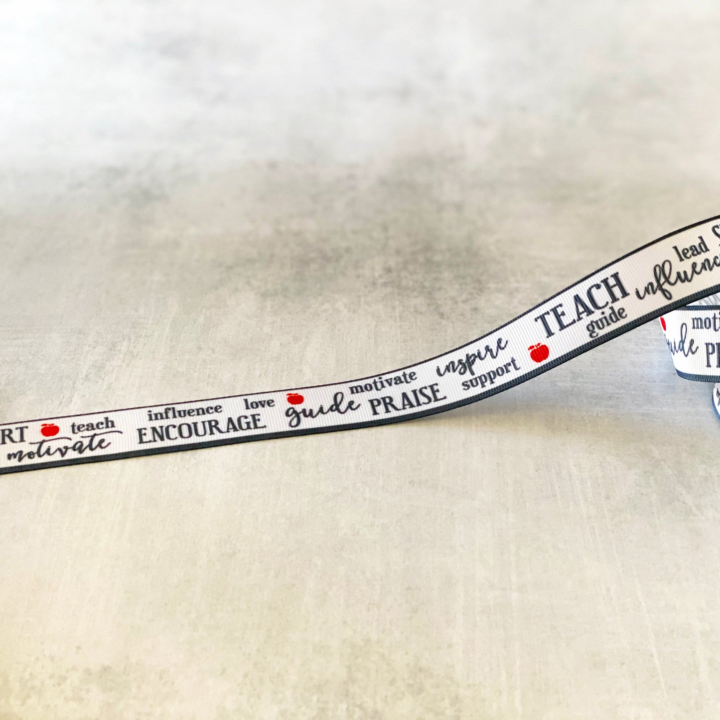 Teach love inspire grosgrain ribbon by the yard