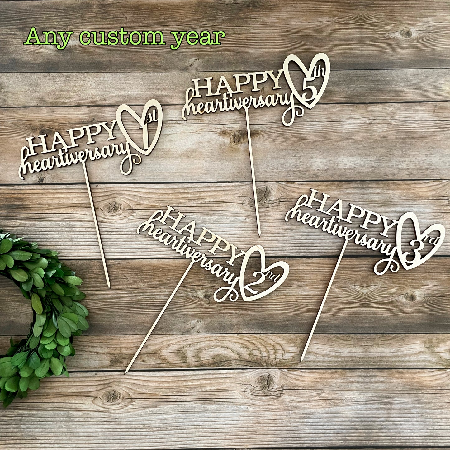 Custom Cake Topper for Heart Transplant Anniversary, Heartiversary, any year