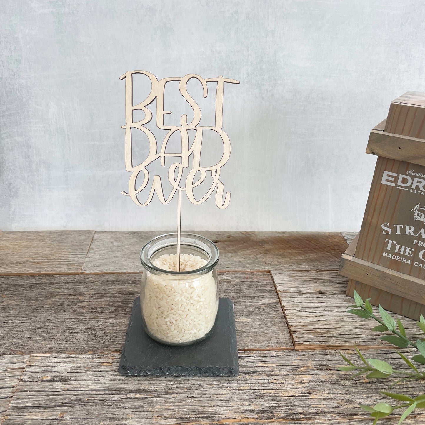 Best Dad Ever Custom Cake Topper, Father's Day cake topper, his birthday