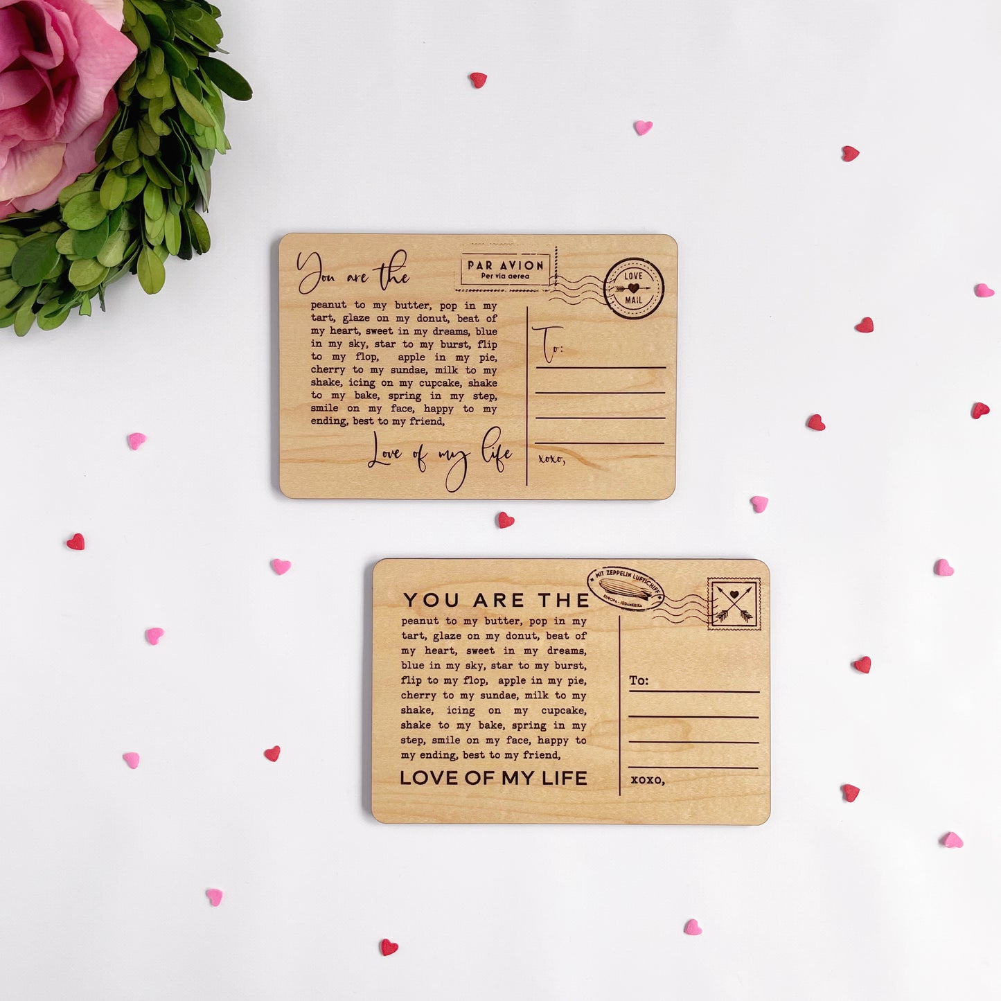 Laser cut file, Love of my Life wooden postcard Bundle, Glowforge ready, Instant Digital Download