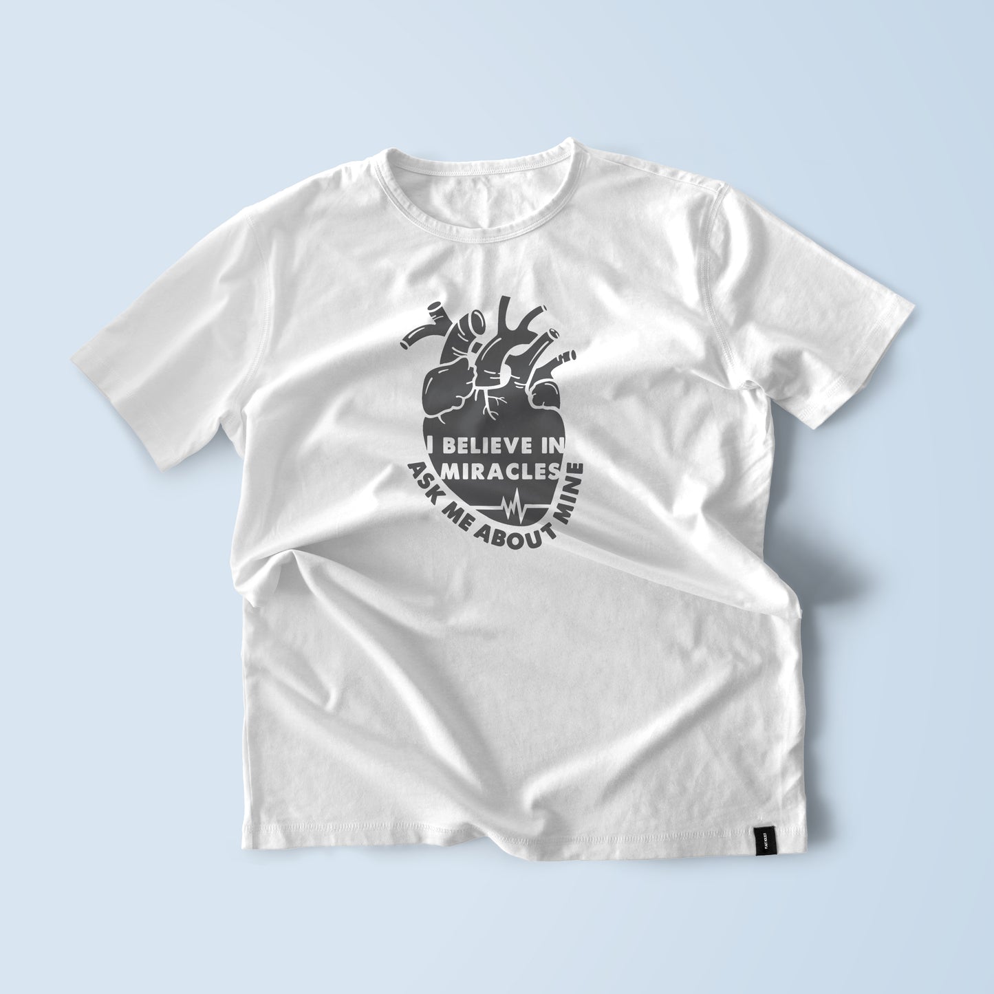 I believe in miracles, Ask me about mine Heart Transplant, Organ Donation, Organ Recipient heat transfer, iron-on, t shirt iron on