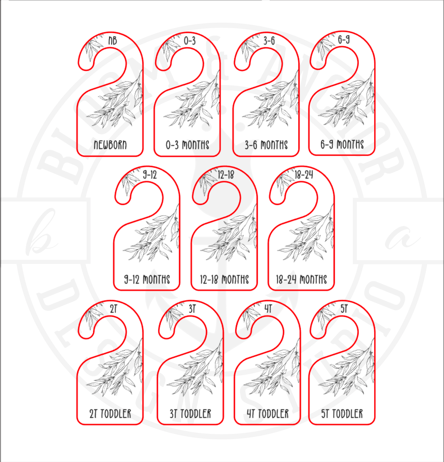 Baby closet dividers, laser engraved eucalyptus nursery clothes dividers, wooden baby gift