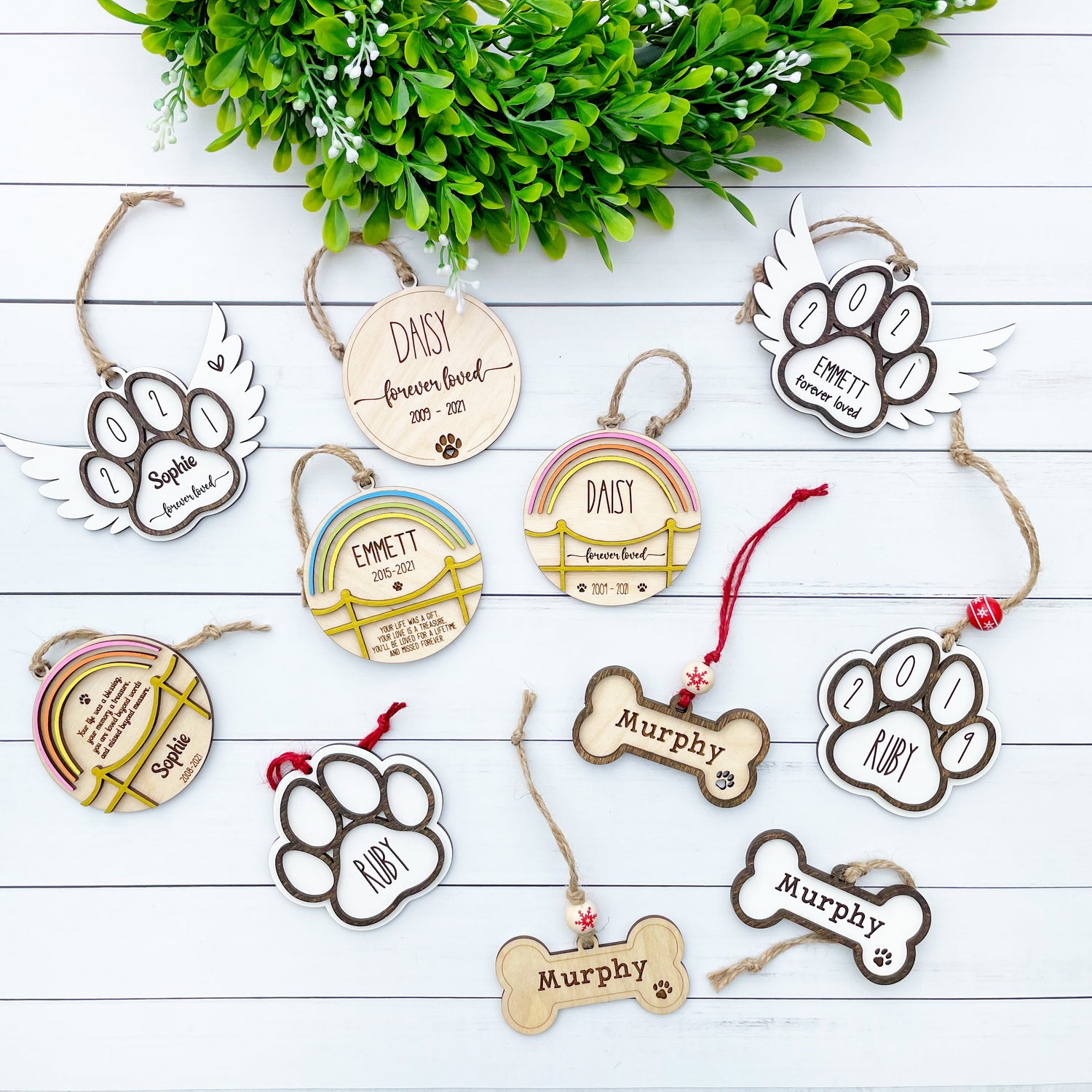Christmas holiday and pet loss Ornaments for Pet Parents
