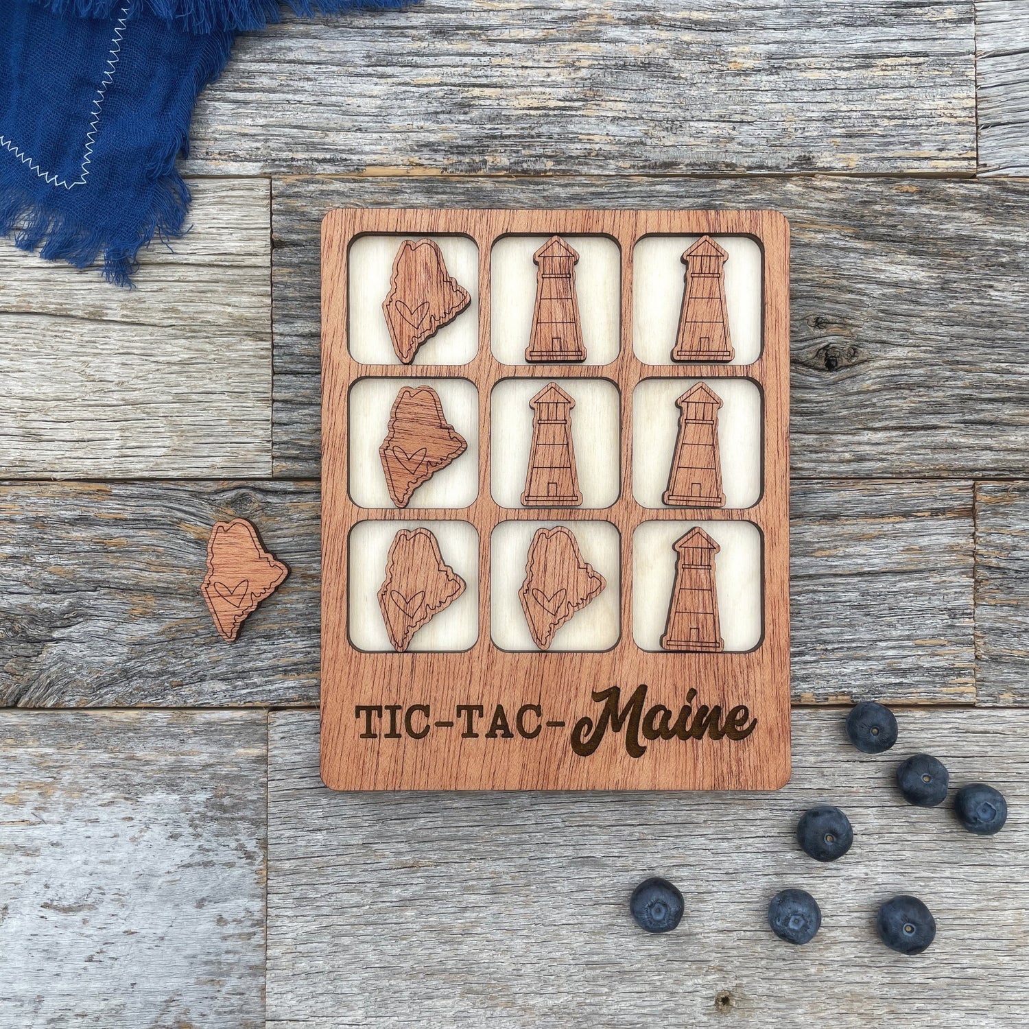 Laser cut and engraved wooden games