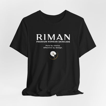 RIMAN TEAM Unisex T-shirt with lettering in green/white, logo on FRONT and BACK of shirt