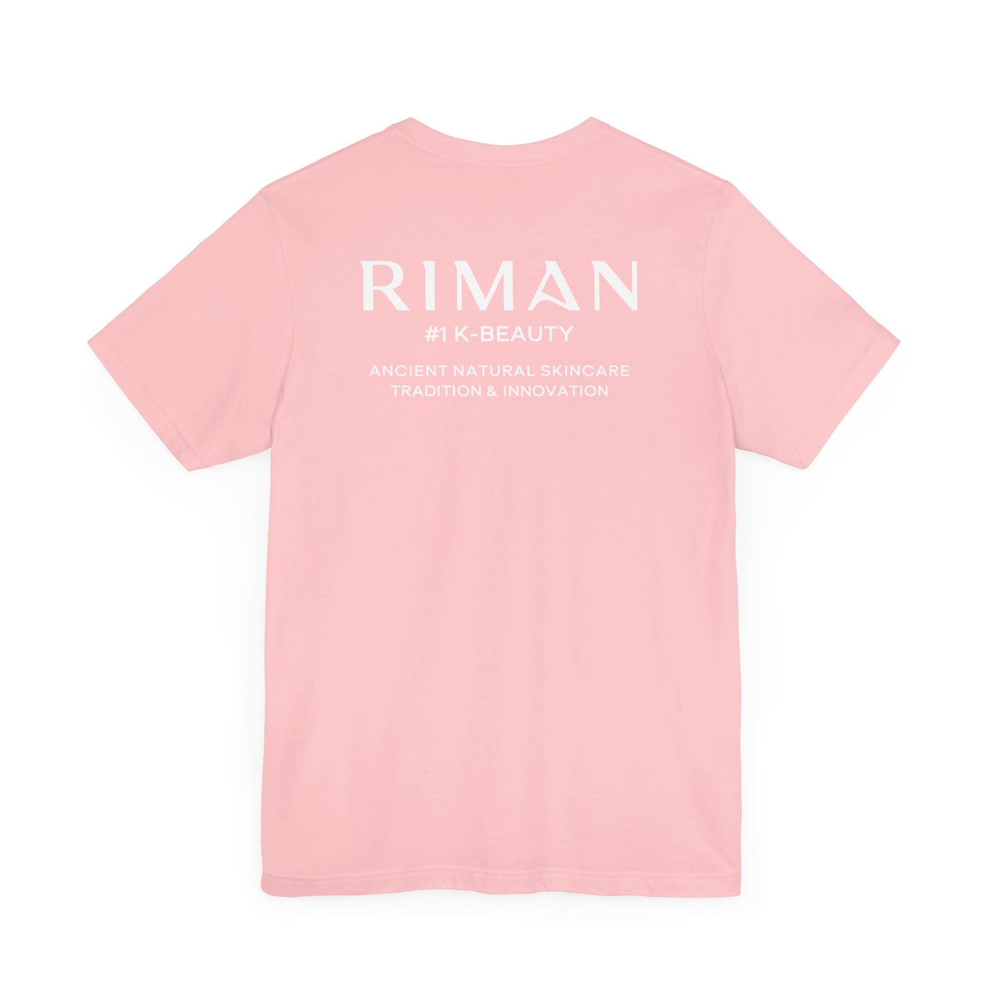 RIMAN Unisex T-shirt with lettering in dark green RIMAN colors, logo on front and back of shirt