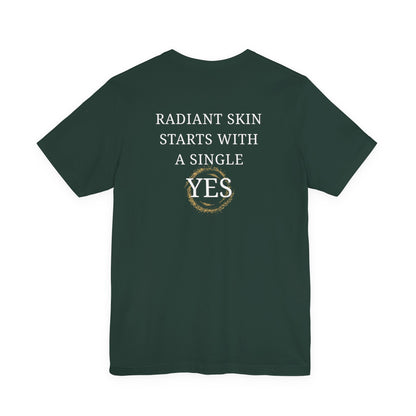 RIMAN TEAM Unisex T-shirt with lettering in green/white, logo on FRONT and BACK of shirt