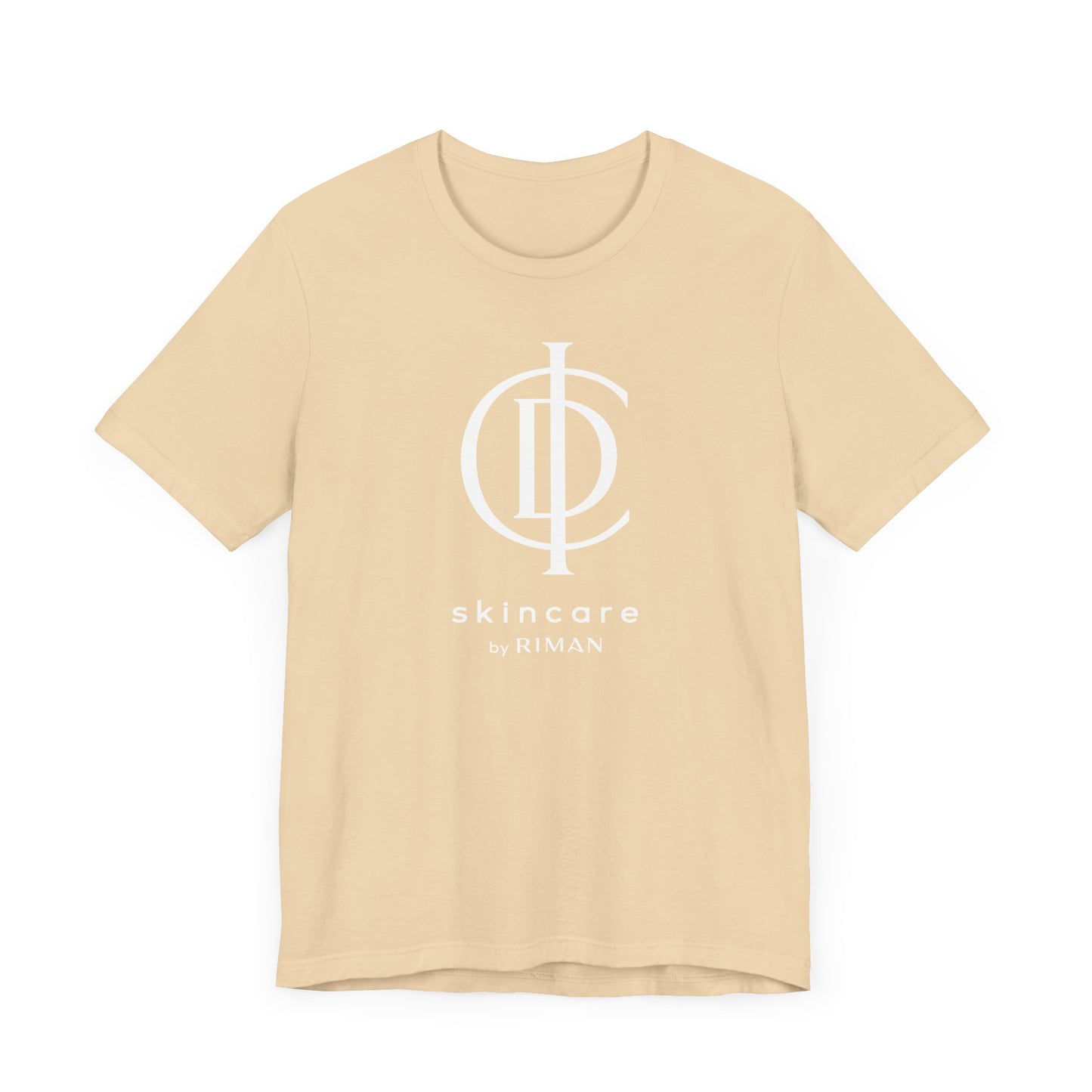 RIMAN Unisex T-shirt with lettering in dark green RIMAN colors, logo on front and back of shirt