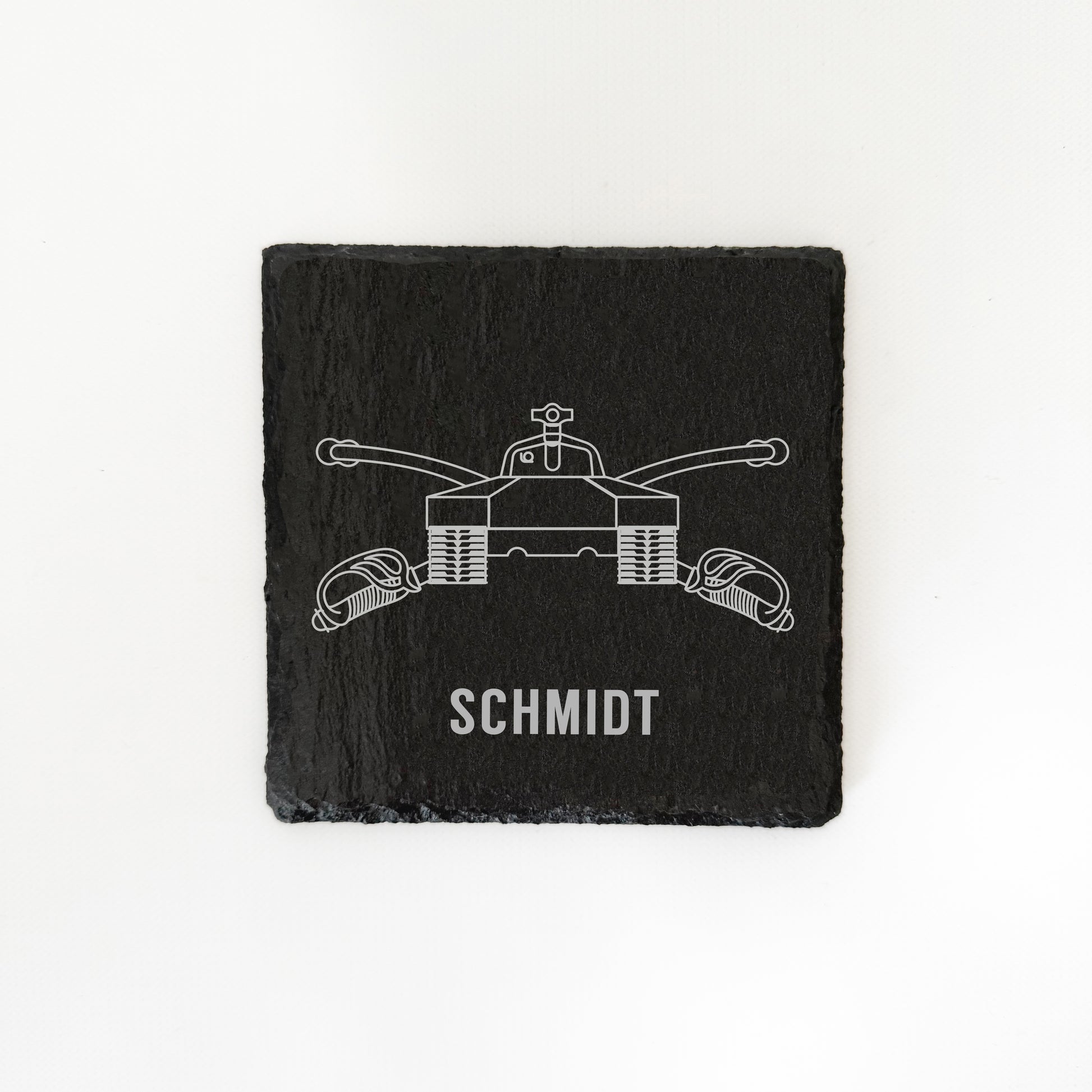 US Army Armor Branch slate coasters, custom Armor Branch coasters