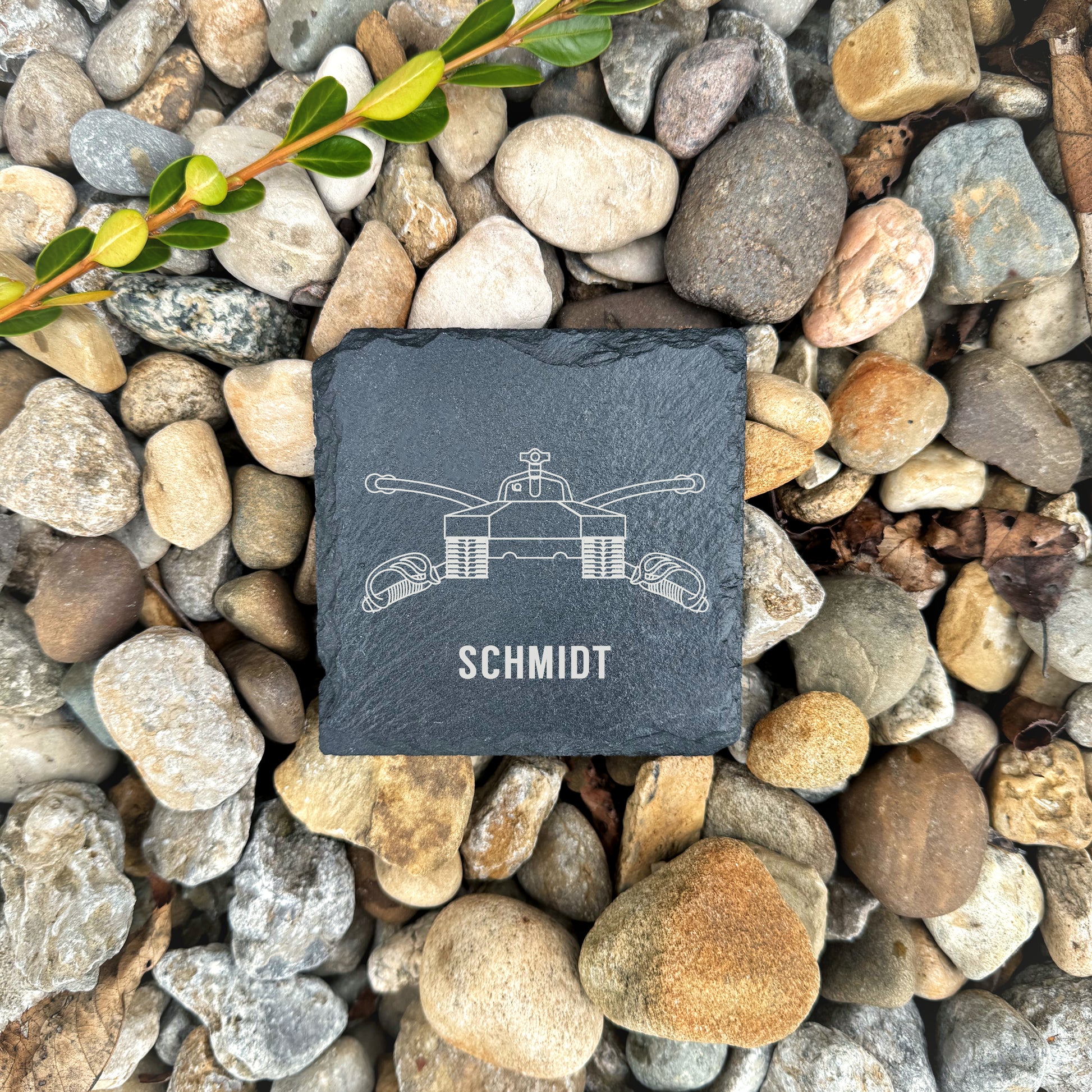 US Army Armor Branch slate coasters, custom Armor Branch coasters