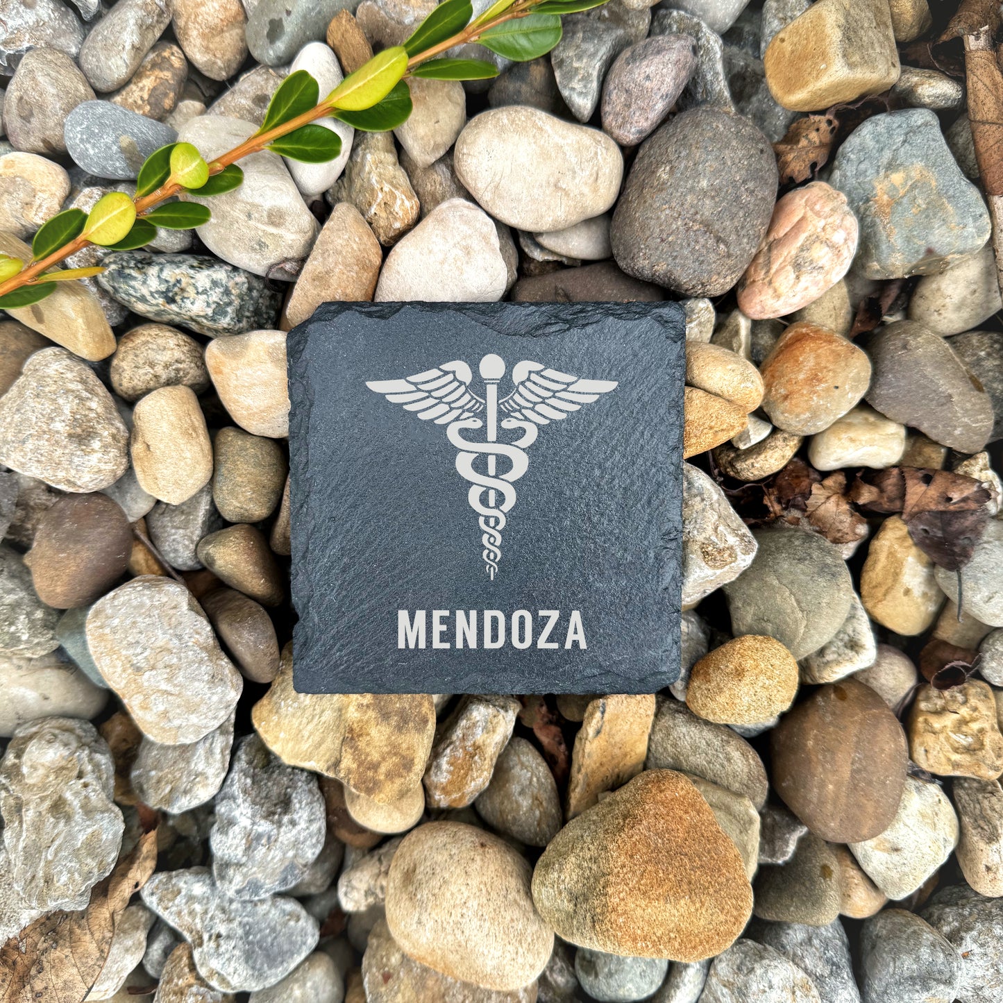 US Army Medical Corps slate coasters, custom Medical Corps coasters