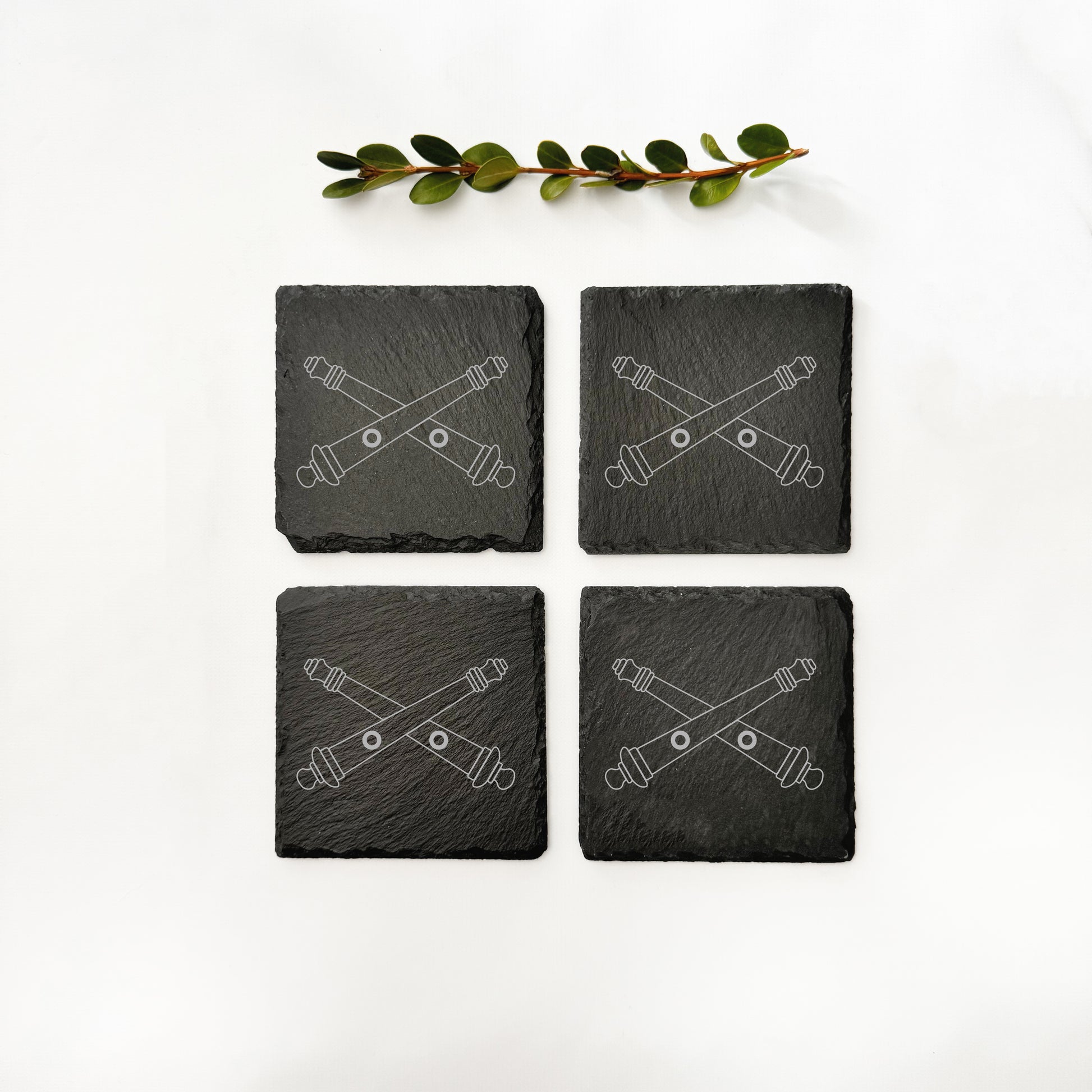 US Army Field Artillery slate coasters, custom Field Artillery coasters