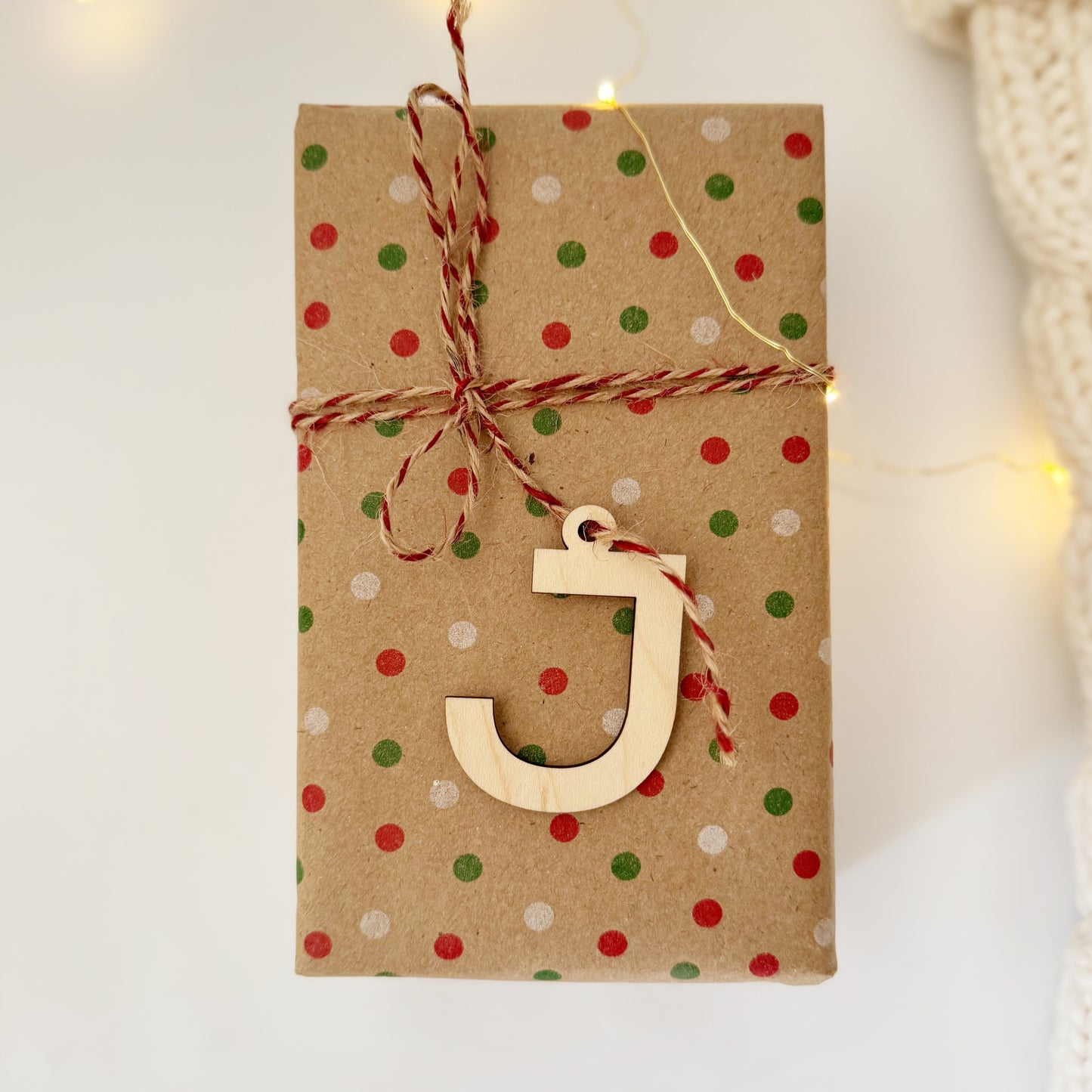 Personalized Initial Elegance Gift Tags, Stocking Hang Tags, Ornaments in Block Letters (A to Z)