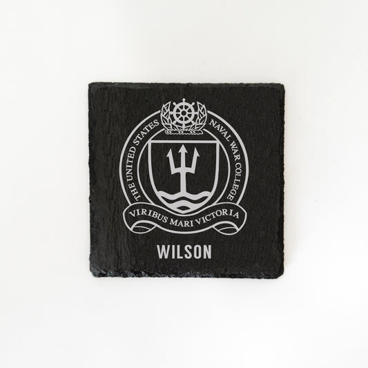 Naval War College coasters, custom Naval War College slate coasters