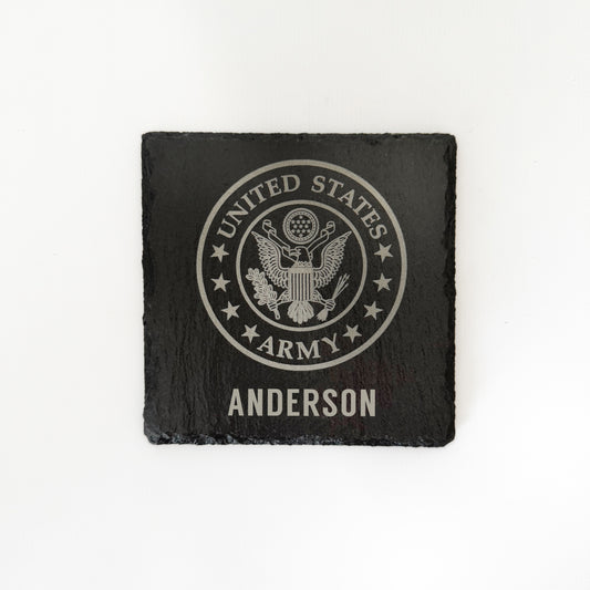 US Army Crest slate coasters