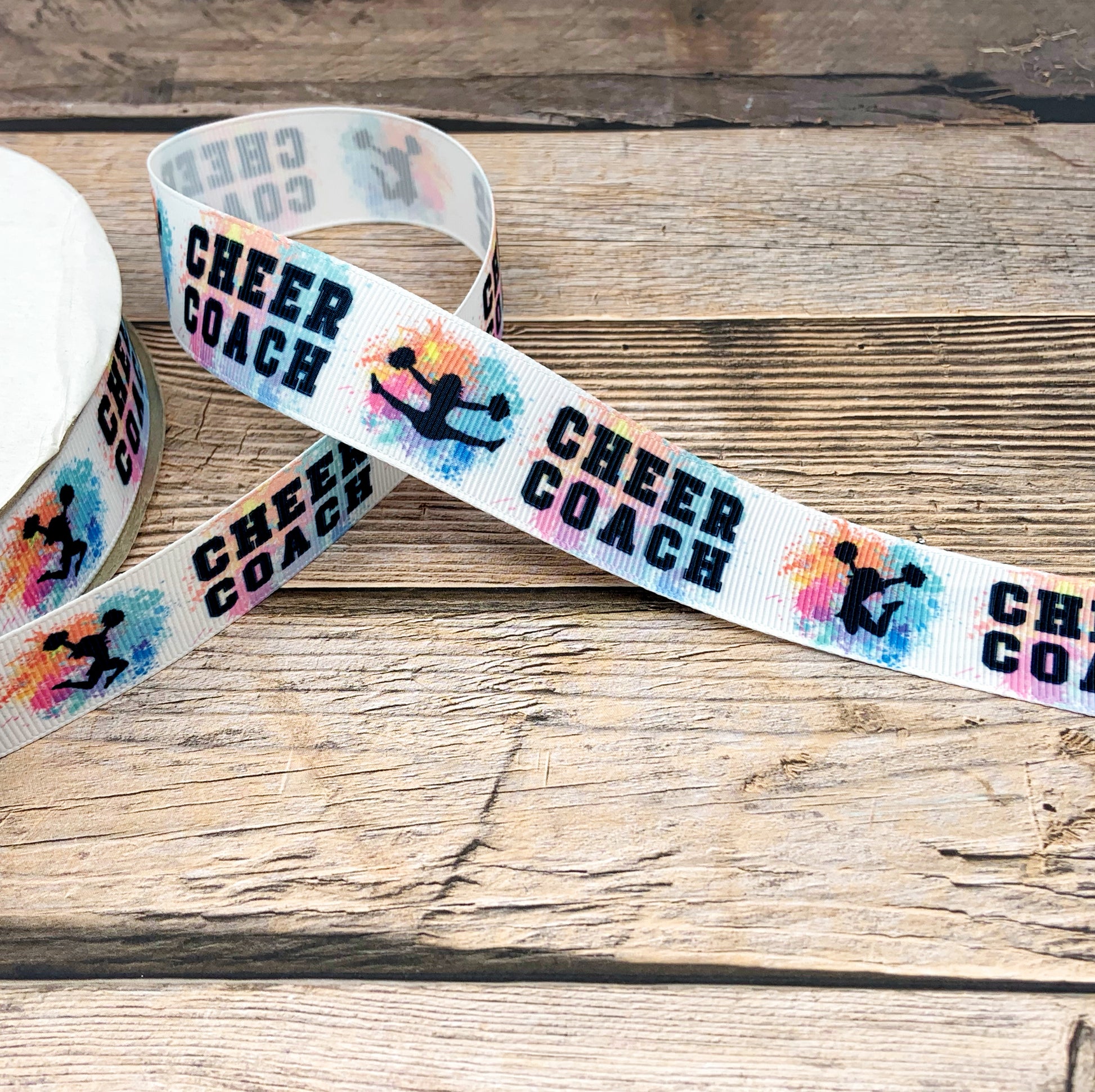 Cheer Coach grosgrain ribbon by the yard – Heartfelt LaserWorks