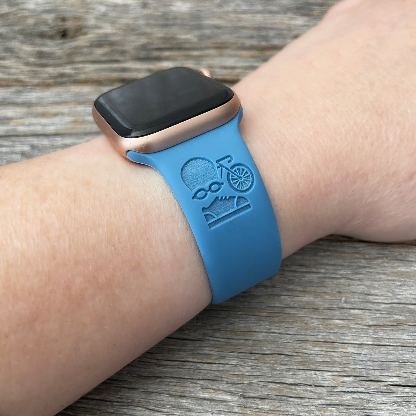Custom engraved TRIATHLON Apple Watch band