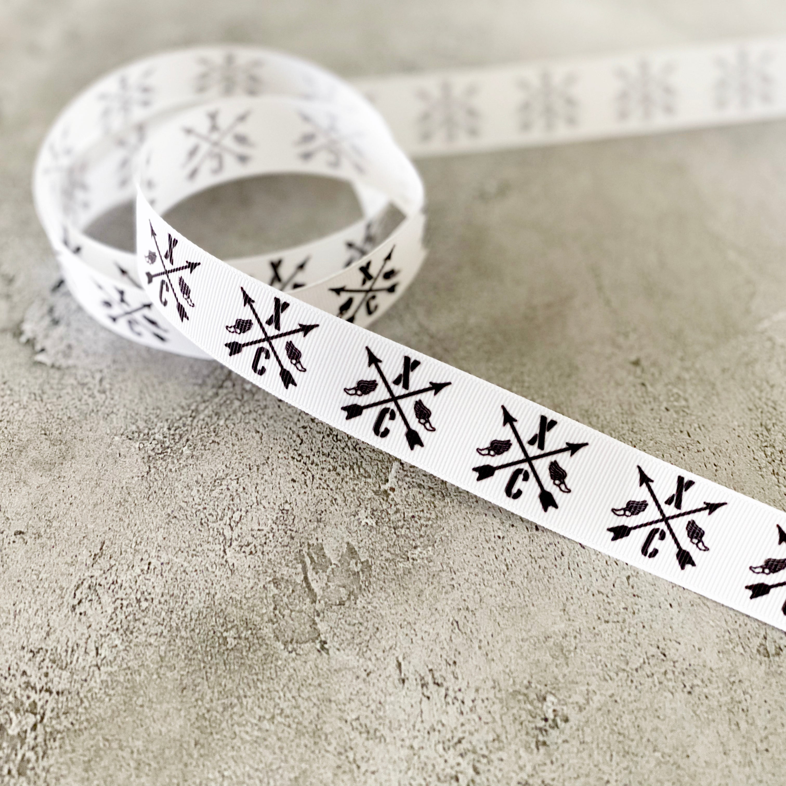 Cc Ribbon Cross country ribbon by the yard, XC grosgrain ribbon, CC, running ...
