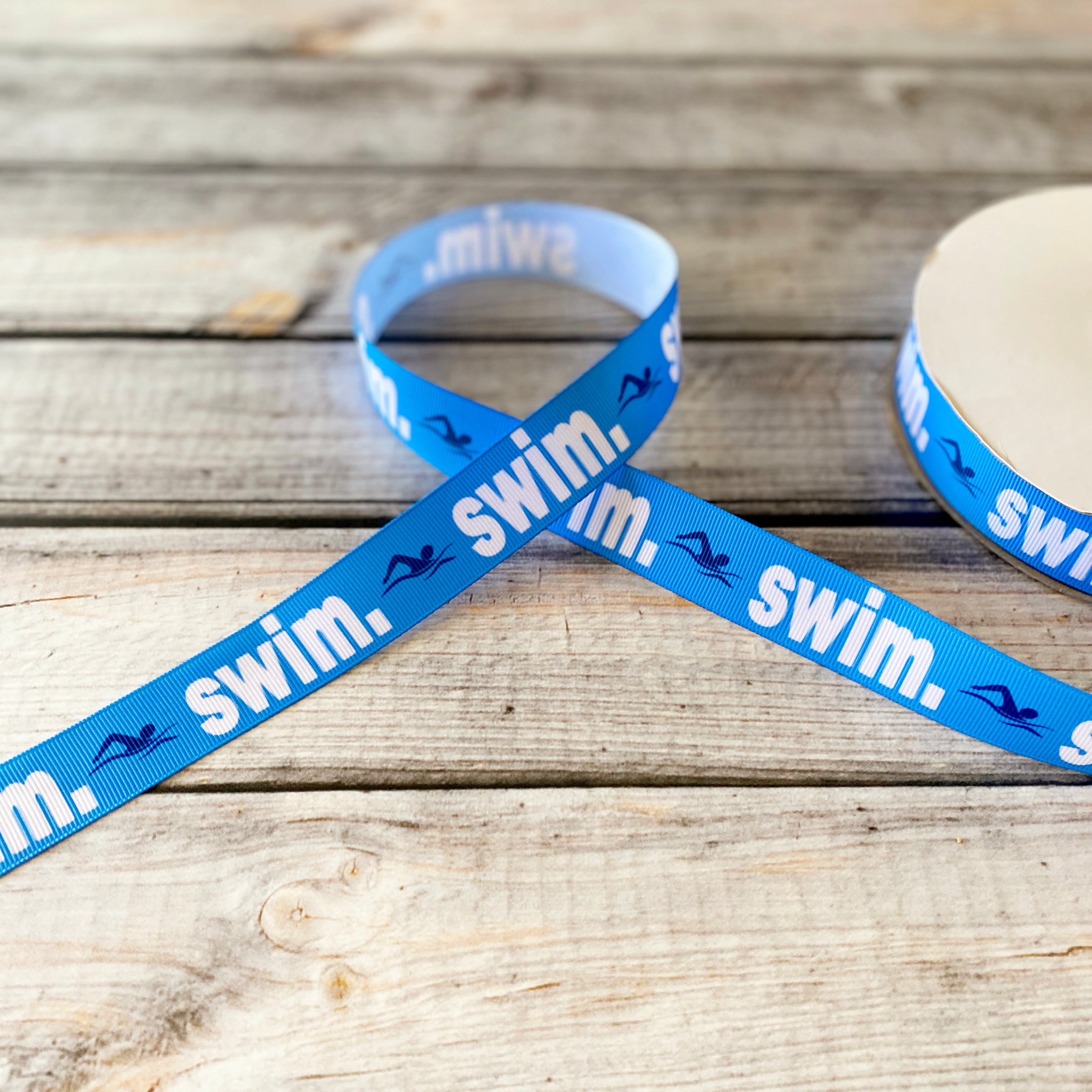 Swim ribbon by the yard, swimming grosgrain ribbon, swimmer, gift for ...
