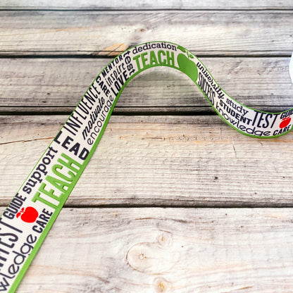 Teacher grosgrain ribbon by the yard