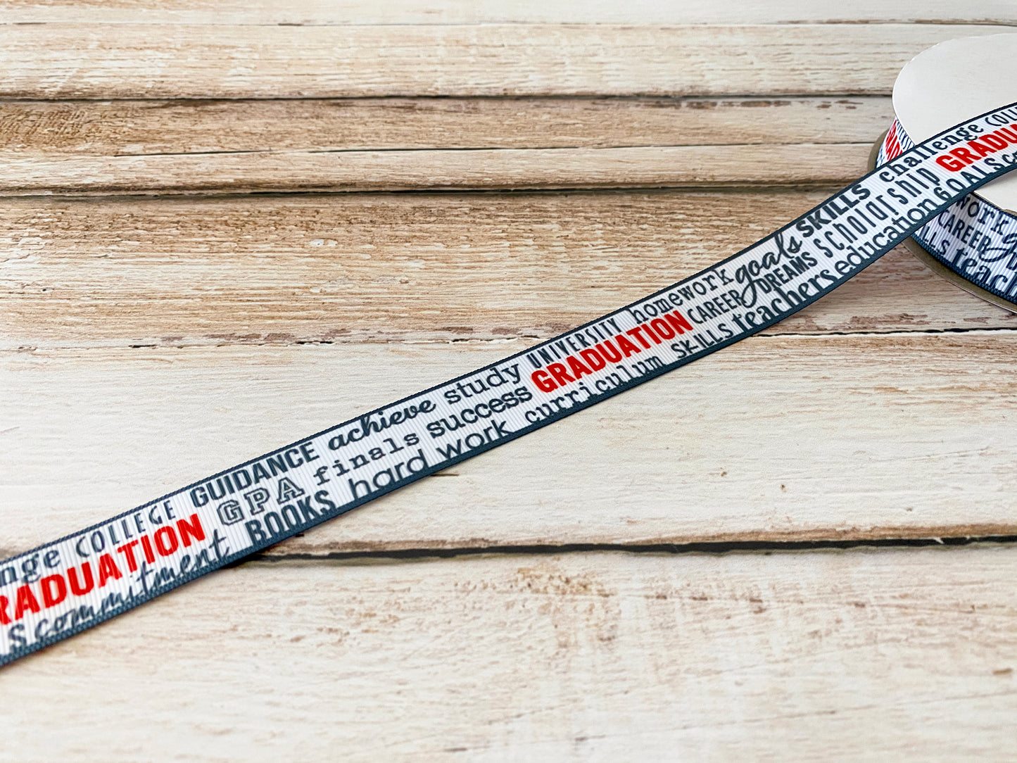 Graduation grosgrain ribbon by the yard