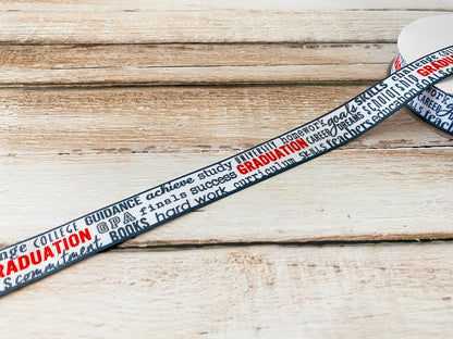 Graduation grosgrain ribbon by the yard