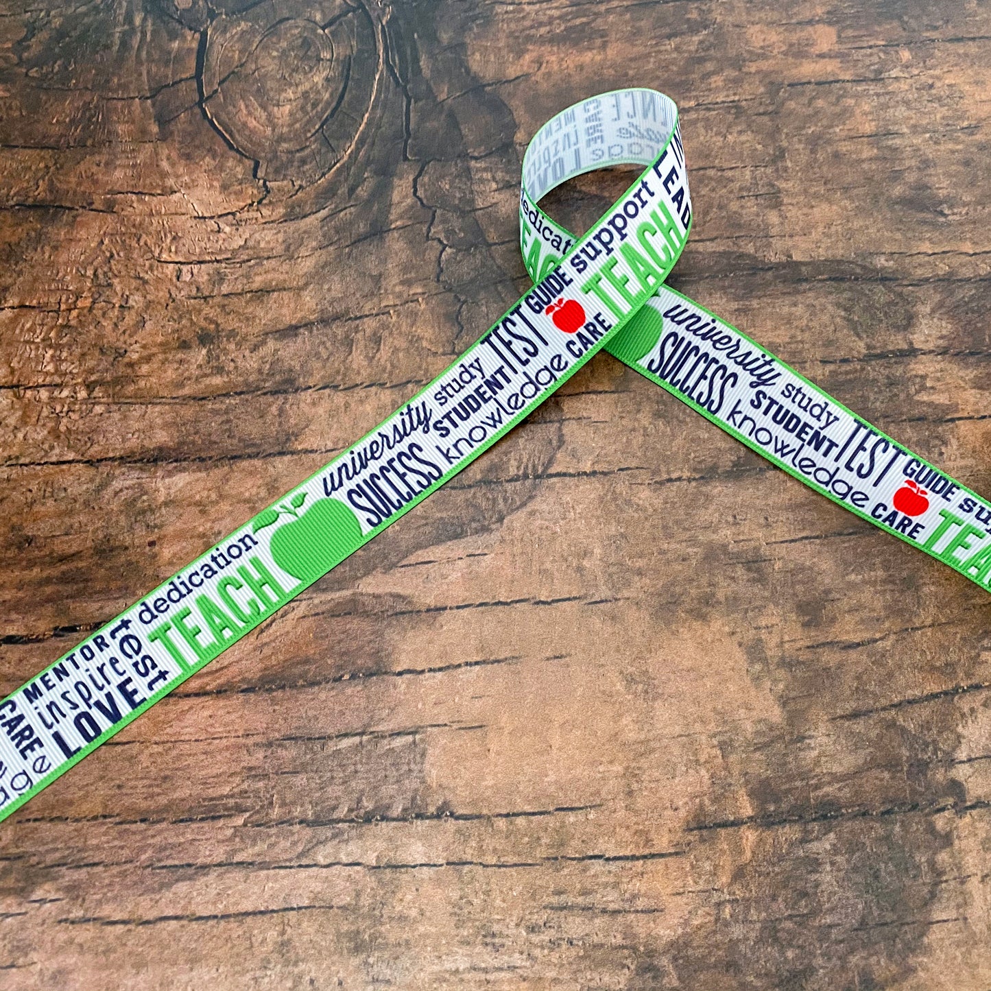 Teacher grosgrain ribbon by the yard
