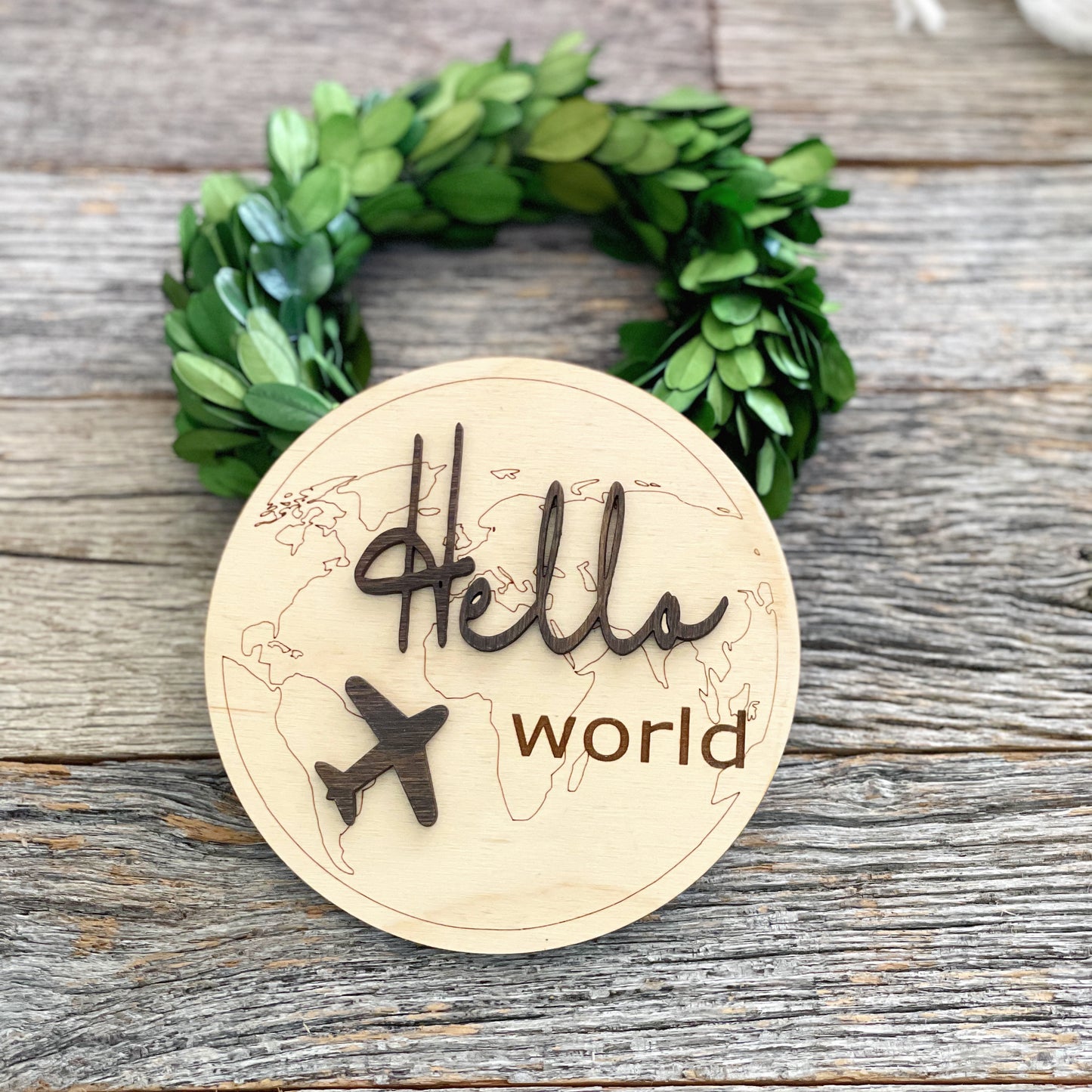 Baby milestone cards, World Traveler handmade monthly milestone marker, baby photo prop