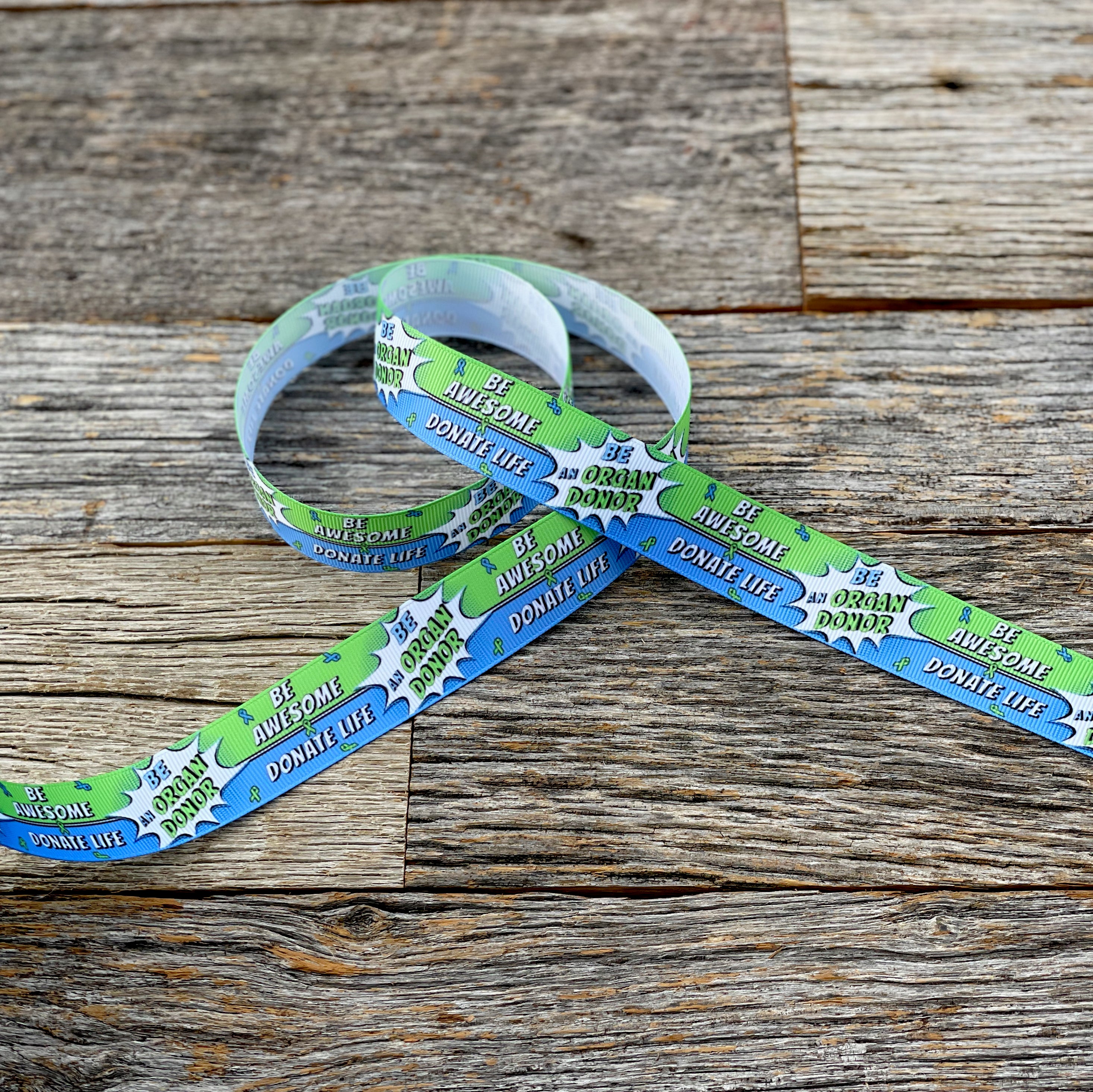 Donate Life Organ donation awareness grosgrain ribbon by the yard ...