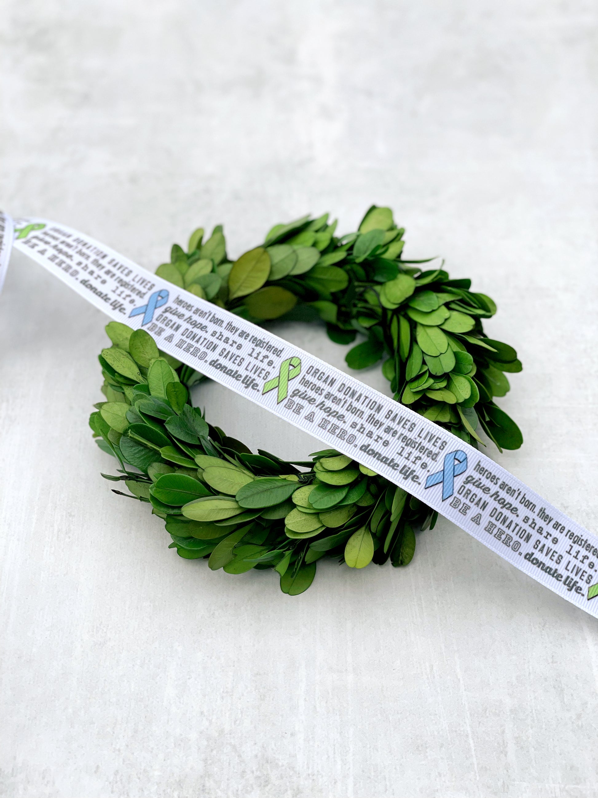 Donate Life Organ donation awareness grosgrain ribbon by the yard