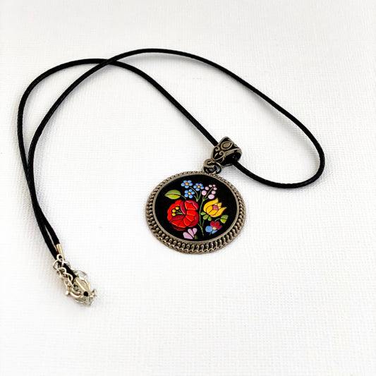 Traditional Hungarian style necklace BLACK