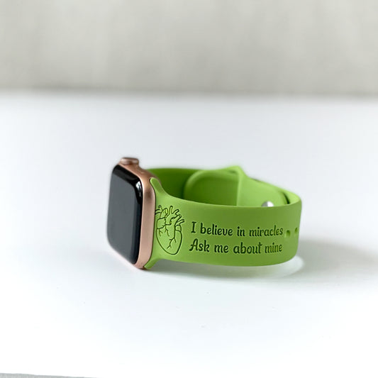 Custom engraved Apple Watch band for Heart Transplant Recipients